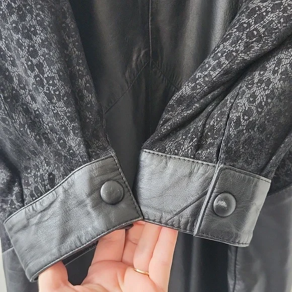 Vtg Wilsons Leather Jacket Womens Full Zip Thinsulate Short Trench Coat … - Picture 4 of 10